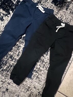 Kids Knit Jogger Pants - Navy and Black